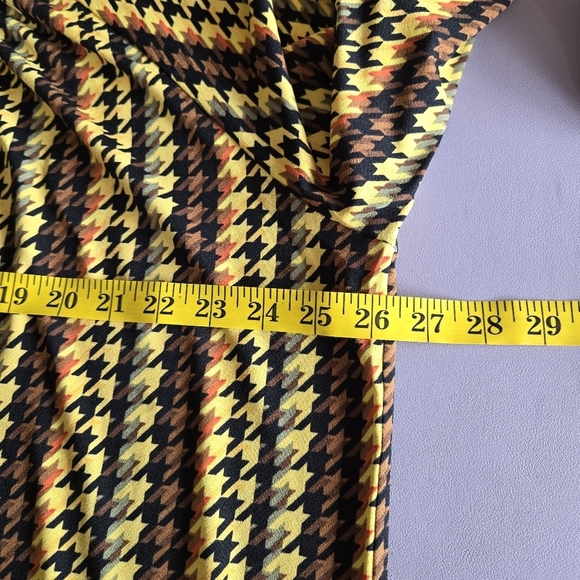 Belldini Houndstooth Blouse Women's 2X Retro 70s‎ Peasant Boho Eclectic Stretchy - Picture 12 of 13